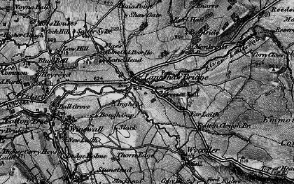 Old map of Laneshaw Bridge in 1898