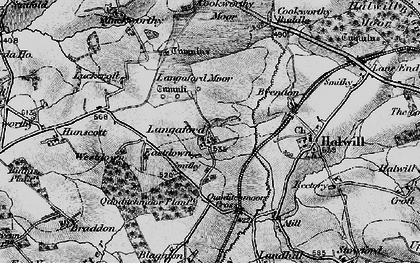 Old map of Langaford in 1895