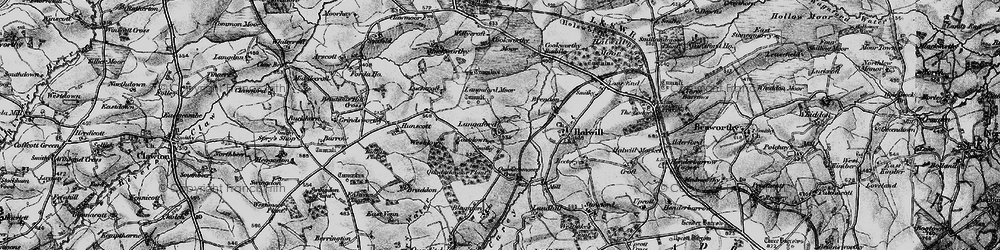 Old map of Langaford in 1895