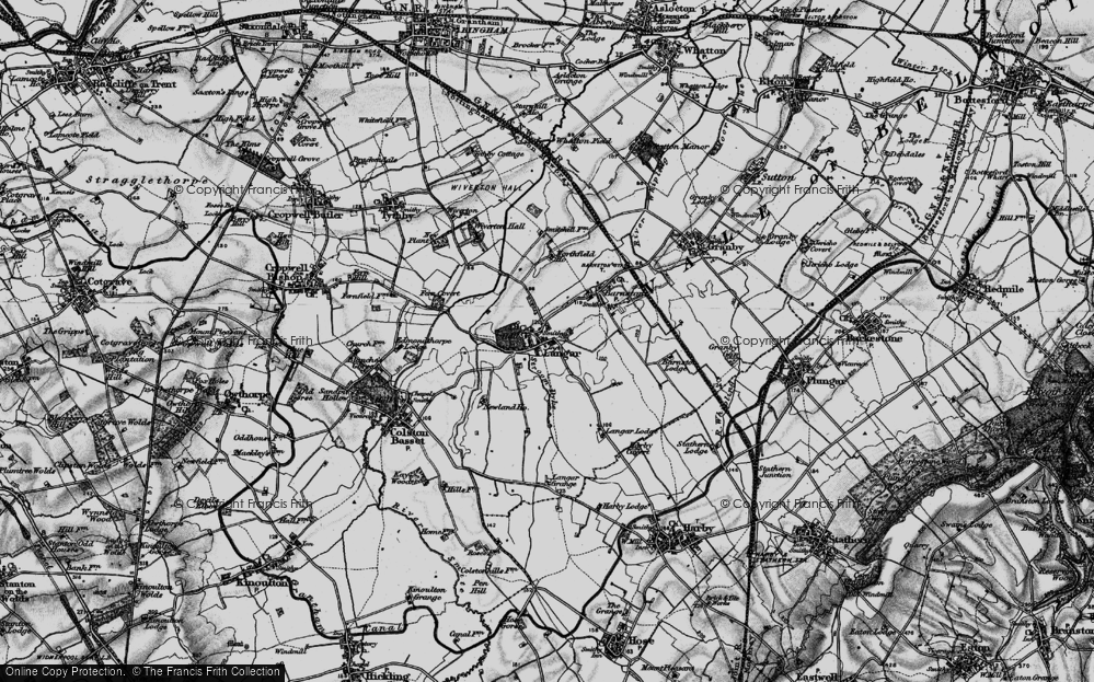 Old Map of Langar, 1899 in 1899