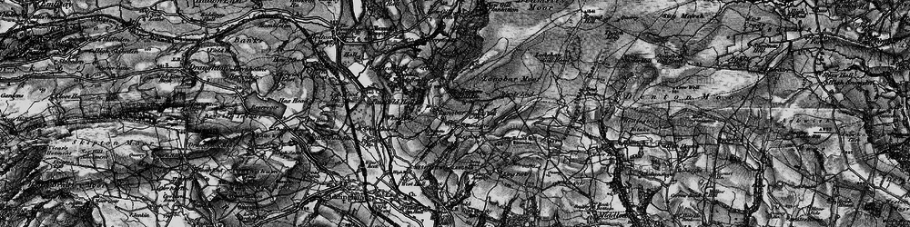 Old map of Langbar Moor in 1898
