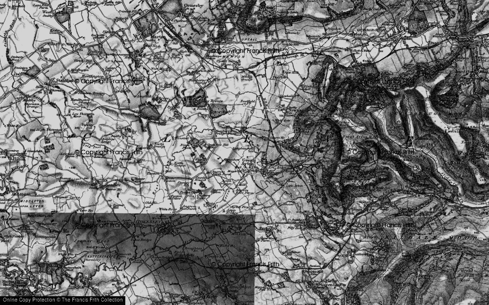 Old Map of Historic Map covering Ayton Firs in 1898