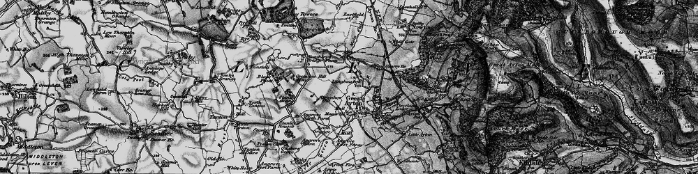 Old map of Greenhow Hill in 1898
