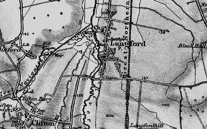 Old map of Langford in 1896