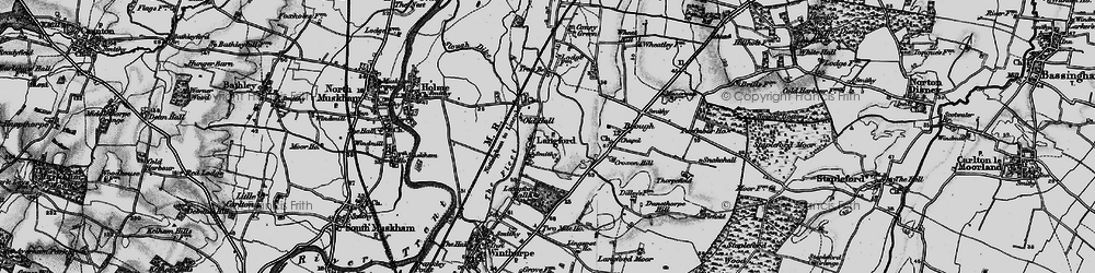Old map of Langford in 1899