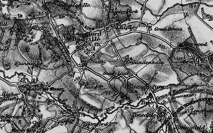Old map of Langford Budville in 1898