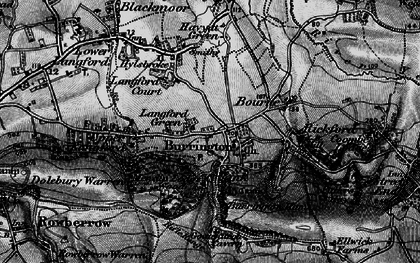 Old map of Langford Green in 1898