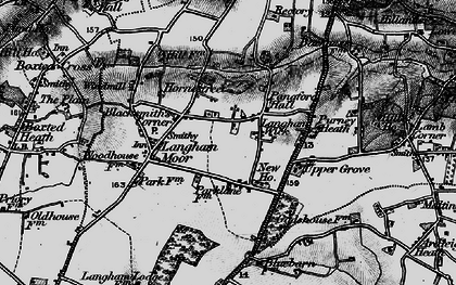 Old map of Langham in 1896