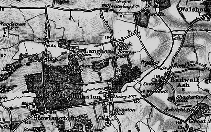 Old map of Langham Hills in 1898