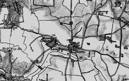 Old map of Langham in 1899
