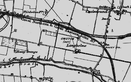 Old map of Langholme in 1895