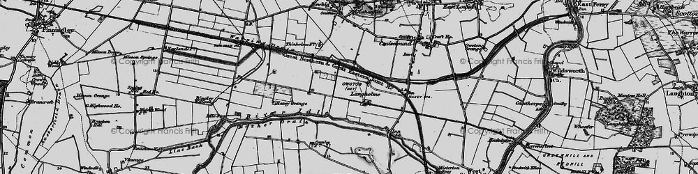 Old map of Broomston in 1895