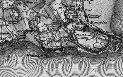 Old map of Langland in 1897
