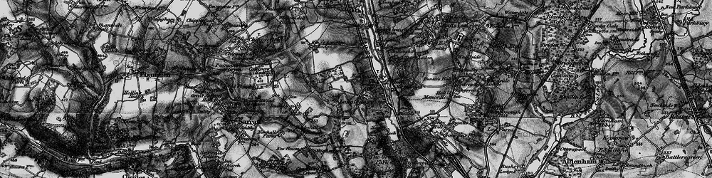 Old map of Berrybushes Wood in 1896