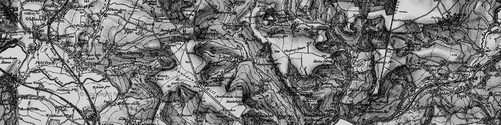 Old map of Ashcombe Ho in 1898