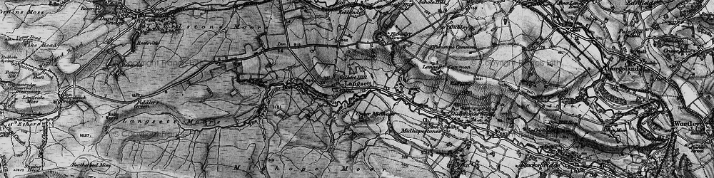 Old map of Langsett in 1896