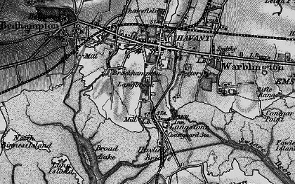 Old map of Langstone Bridge in 1895