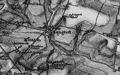 Old map of Langtoft in 1898