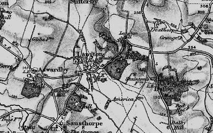 Old map of Langton in 1899