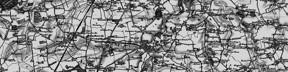 Old map of Langton Green in 1898