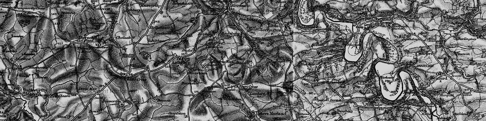 Old map of Badslake in 1895