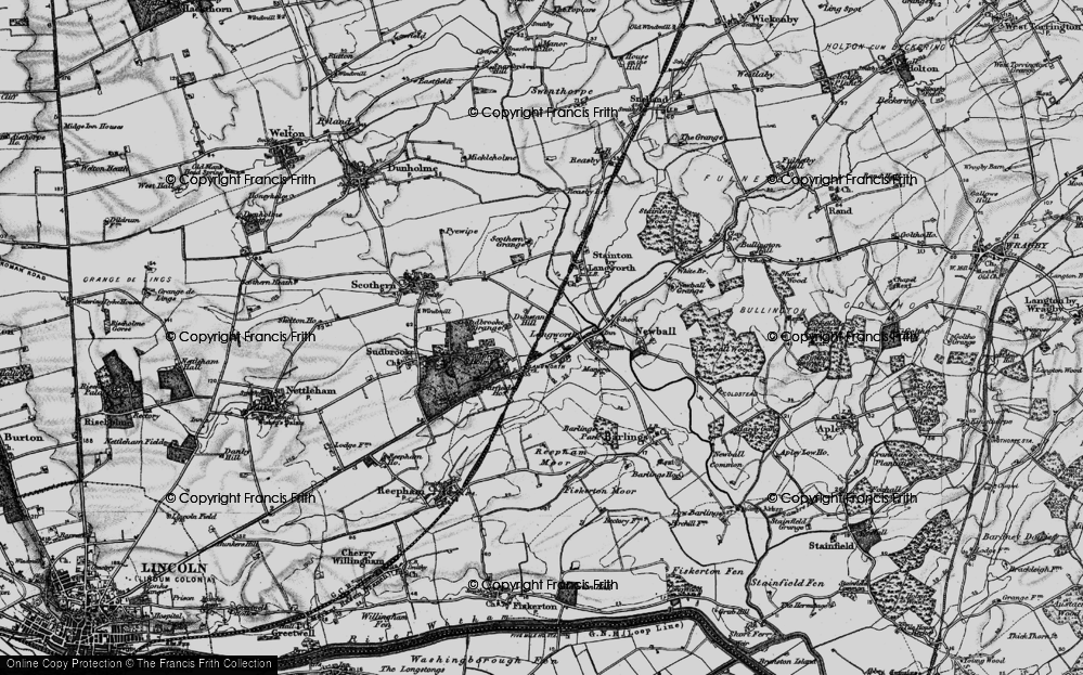 Old Map of Langworth, 1899 in 1899