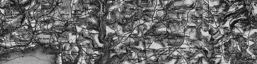 Old map of Lanteglos Highway in 1896