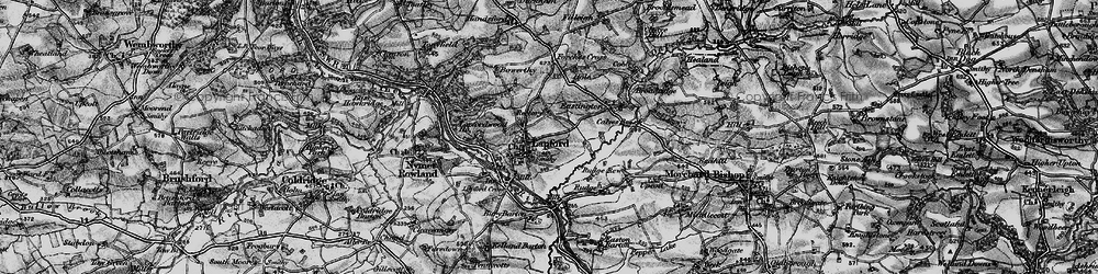 Old map of Bury Barton in 1898