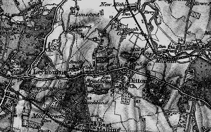 Old map of Larkfield in 1895