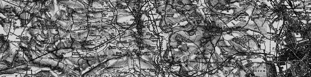 Old map of Larklands in 1895