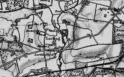 Old map of Larling in 1898