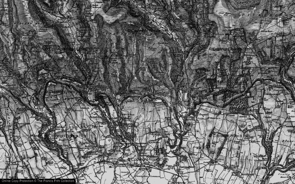 Old Map of Historic Map covering Barker Slack in 1898