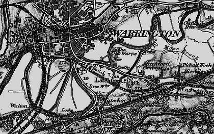 Old map of Latchford in 1896