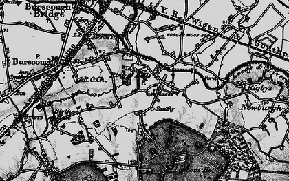 Old map of Lathom in 1896