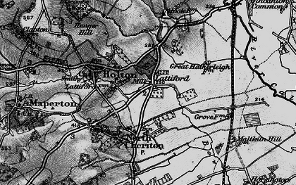 Old map of Lattiford in 1898