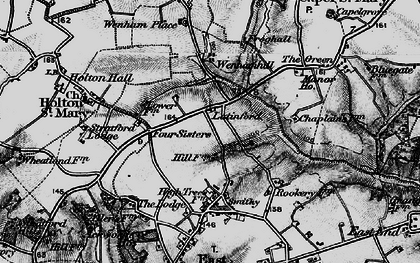 Old map of Lattinford Hill in 1896