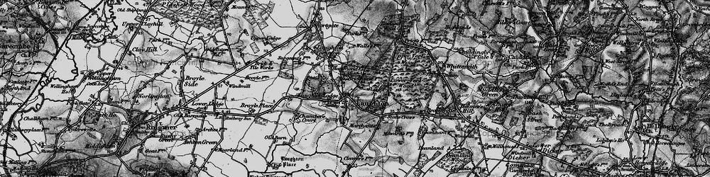 Old map of Laughton in 1895