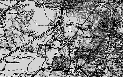 Old map of Laughton Common in 1895