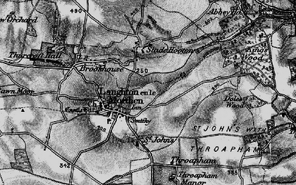 Old map of Laughton en le Morthen in 1895