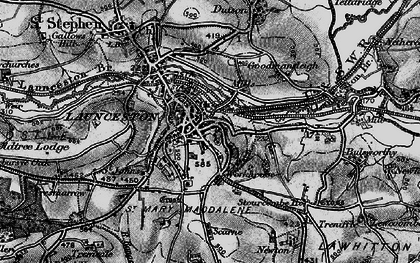 Old map of Launceston in 1896