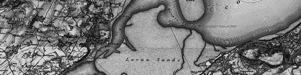 Old map of Lavan Sands in 1899