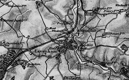 Old map of Lavenham in 1896