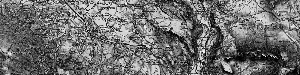 Old map of Birchshow Rocks in 1898