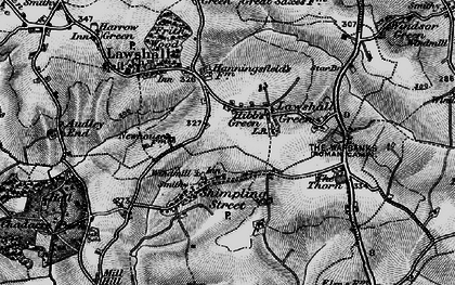 Old map of Lawshall Green in 1895
