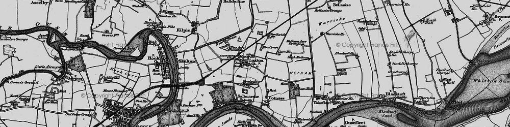 Old map of Laxton in 1895