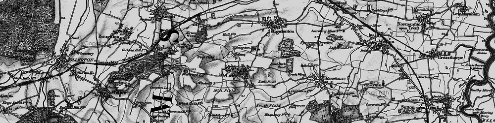 Old map of Laxton in 1899