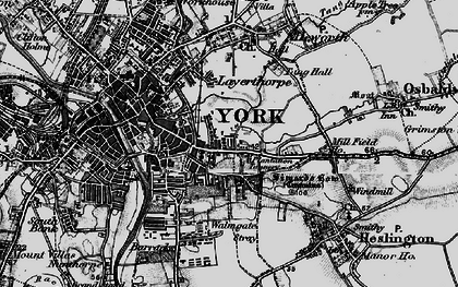 Old map of Layerthorpe in 1898