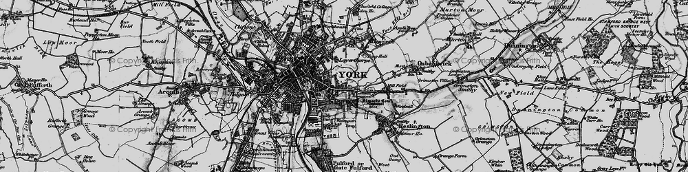 Old map of Layerthorpe in 1898