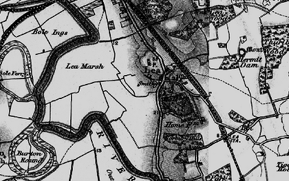 Old map of Lea in 1895