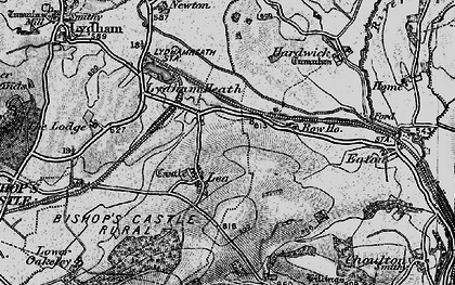 Old map of Lea in 1899